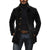 Men's Jacket Winter Stand Collar Button-up Coat Casual Blazer Outerwear Clothing