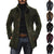 Men's Jacket Winter Stand Collar Button-up Coat Casual Blazer Outerwear Clothing